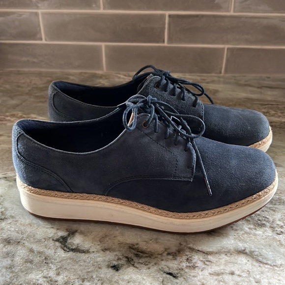 Clarkes Artisan blue suede platform - Picture 4 of 8